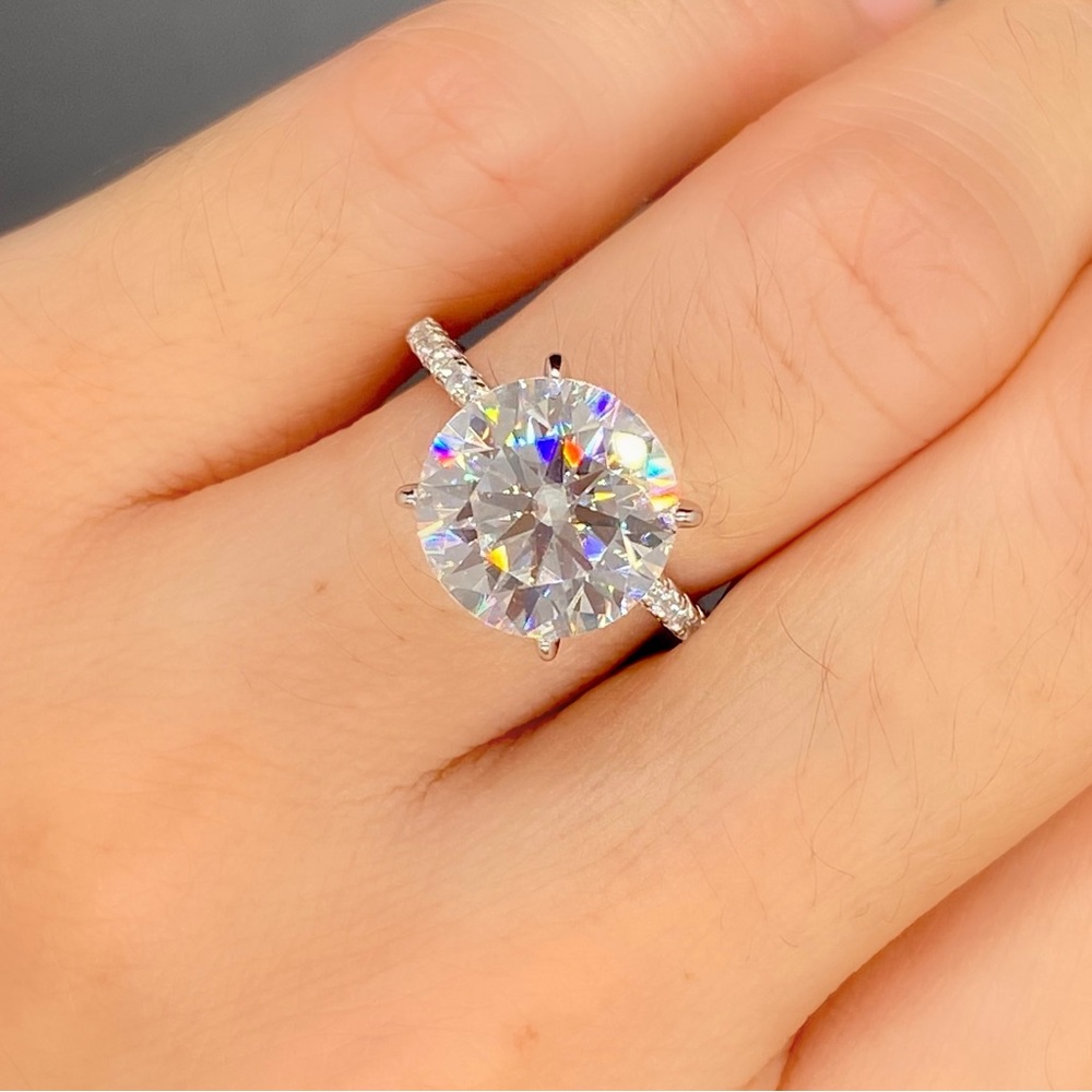 5ct moissanite ring with certificate